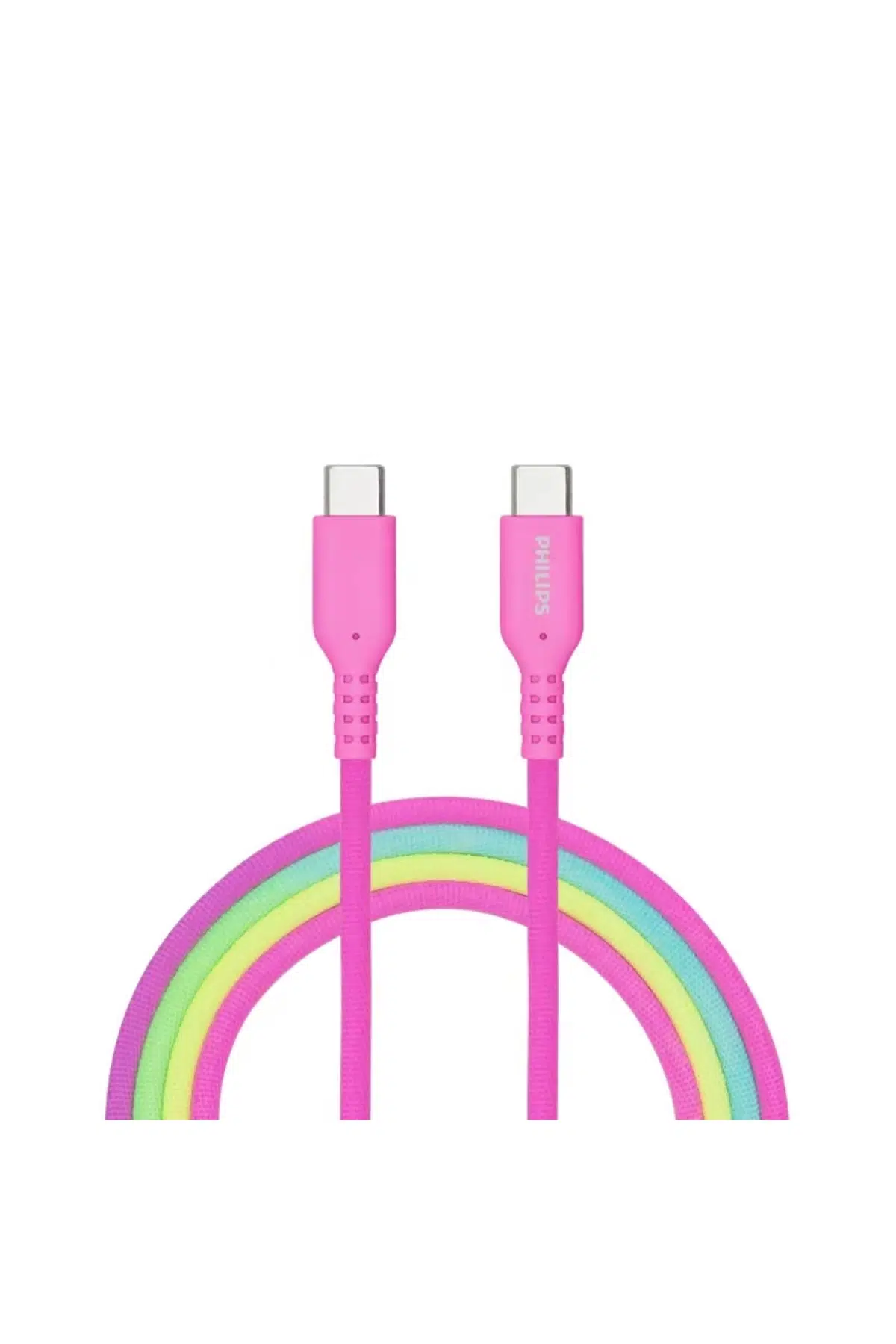 Philips DLC8130C/00 240W USB-C to USB-C PD Hızlı Şarj Kablosu 1 Metre Pembe